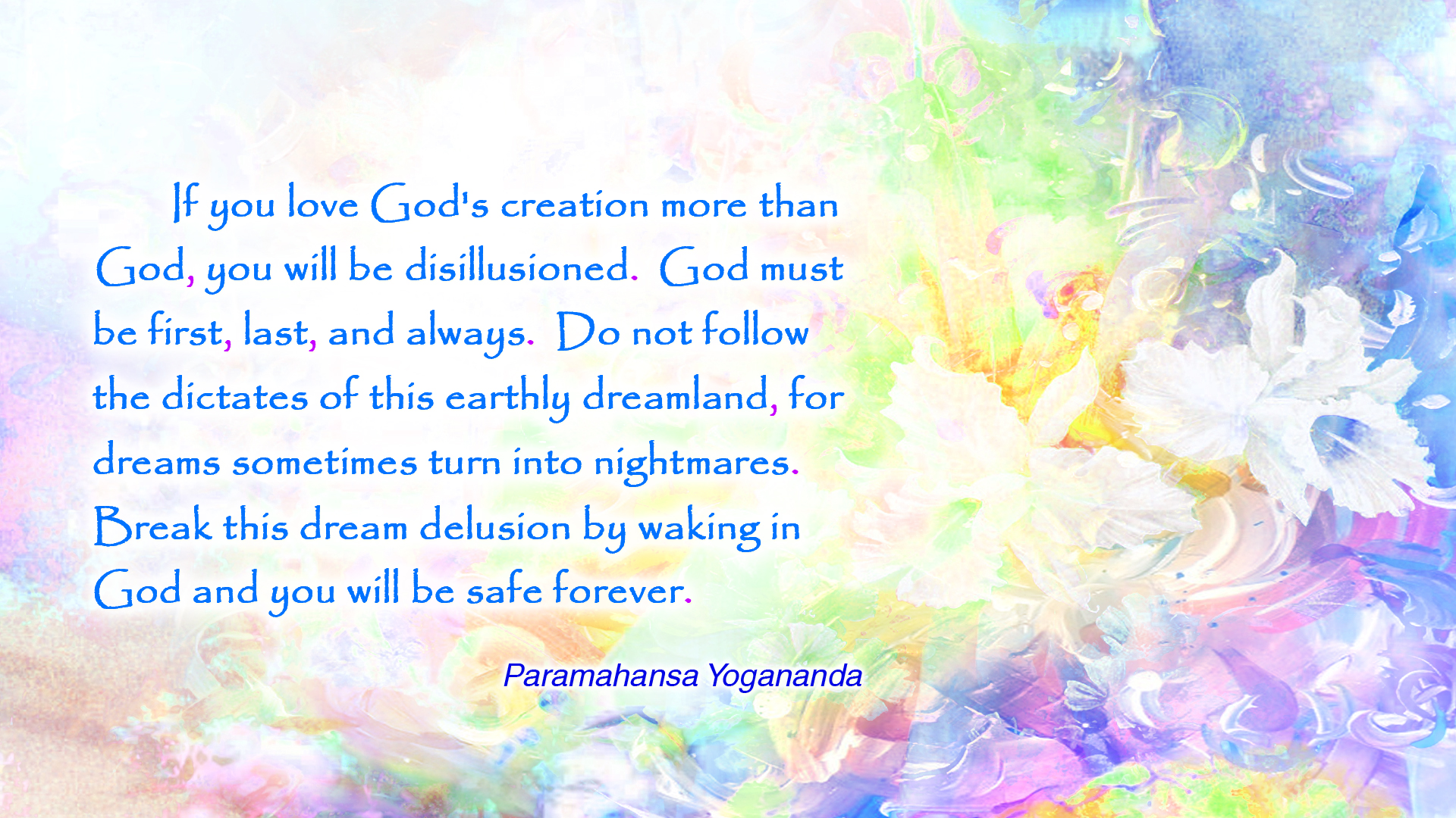 Yogananda awake in God wallpaper